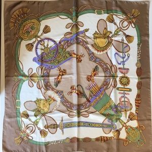 Scarf with Horses and Chariots, Bow and Arrows